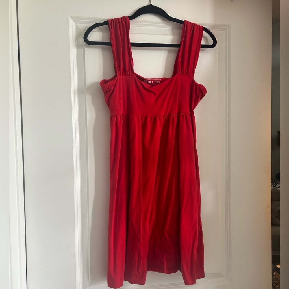 Red babydoll dress